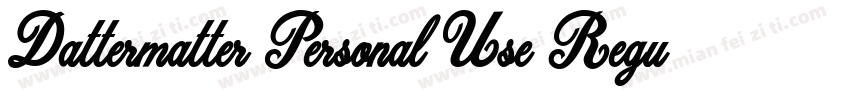Dattermatter Personal Use Regular字体转换